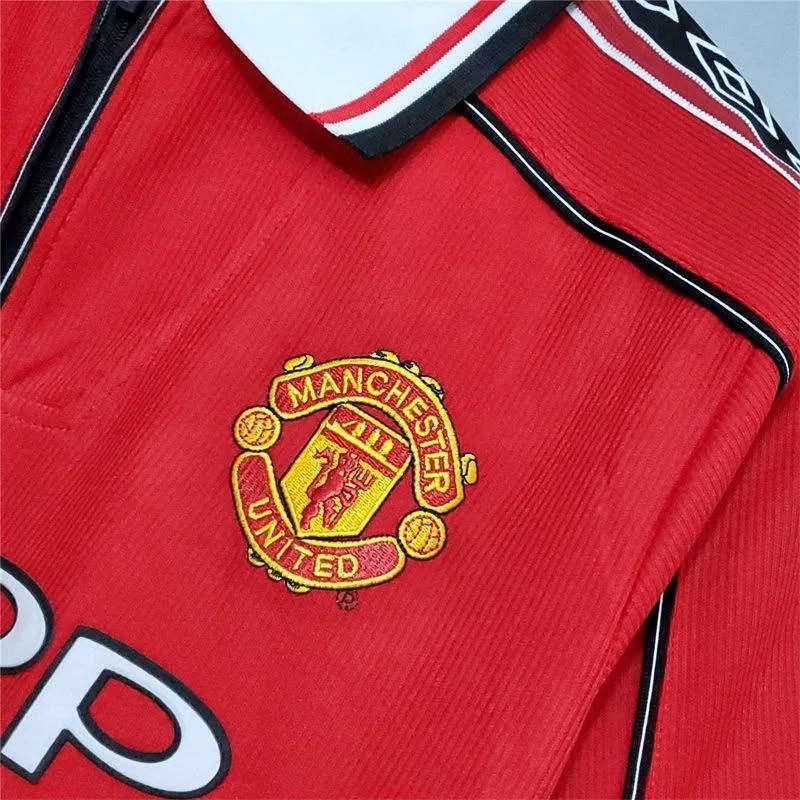Manchester United 1998/99 Home Kit Full Sleeve - Retro Jersey - Image 3