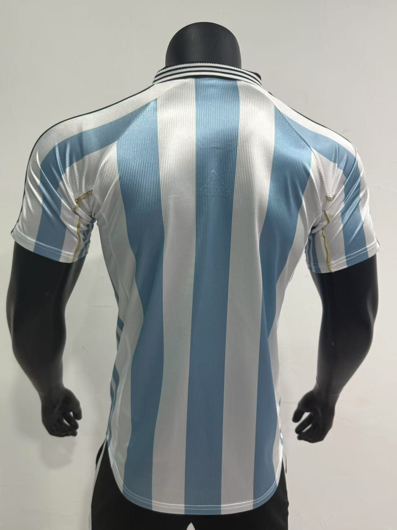 Argentina 1998 World Cup Home Kit Half Sleeve- Retro Jersey - Image 4