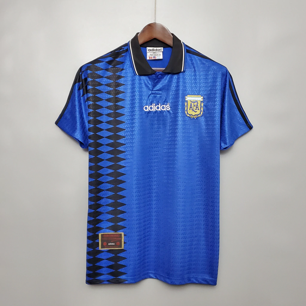 Argentina 1994 World Cup Away Kit Half Sleeve- Retro Jersey