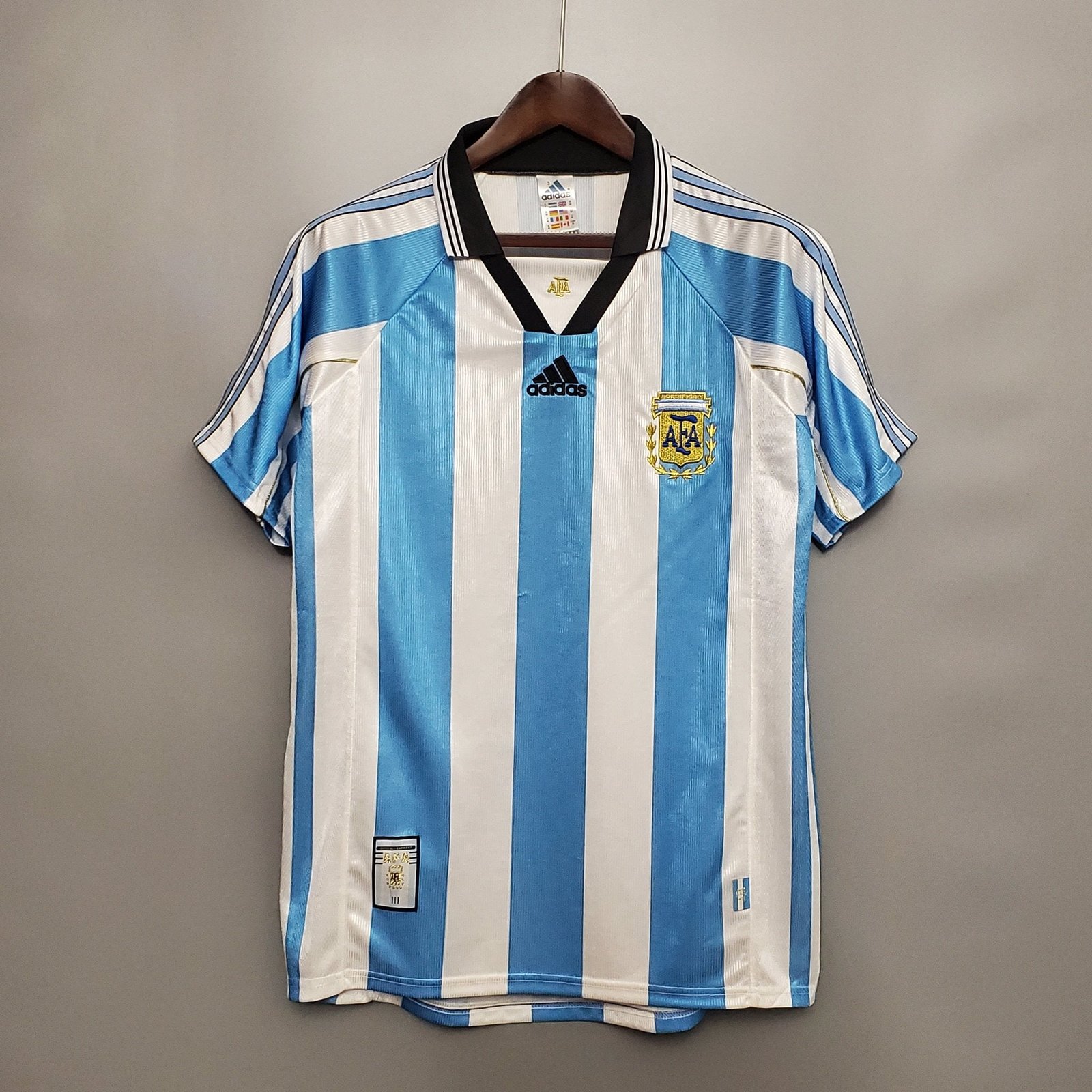 Argentina 1998 World Cup Home Kit Half Sleeve- Retro Jersey